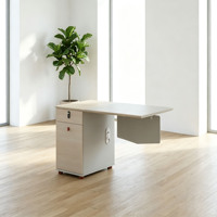 Bureau de travail moderne modulaire avec armoire mobile verrouillable en panneau E1
