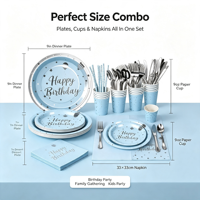 Service de table de fête d'anniversaire pour enfants de luxe Lanweier, en papier, style lapin et œuf, ensemble complet avec tous les accessoires, personnalisable