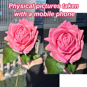 تسليم سريع لمسة حقيقية 48 ساق واحد زهري صناعي وردي زهرة اصطناعية القوام واقعية مع أوراق للزينة - Product Image 2