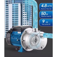 Pompe à eau électrique auto-amorçante basse pression 1/2 CV 370W avec moteur en cuivre et corps en acier inoxydable, pompe à jet électrique OEM, garantie 1 an