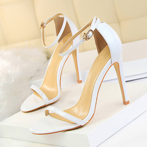 Women's High <b>Heel</b> Sandals Summer Fashion Cool Breathable Open Toe Design Single-Line Belt for Daily Wear Plus Size Comfort - Product Image 2