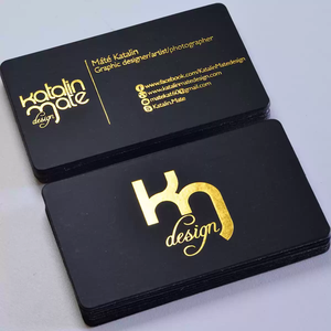 Biglietti da Visita Premium da 700g con Bordo Dorato, Biglietti da Visita Neri di Alta Qualità Personalizzati con Goffratura e Bordo Dorato Laser - Product Image 5