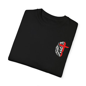 Maglietta indumento Unisex donna di fede-1 corinzi 16:13 leone e croce - Product Image 3