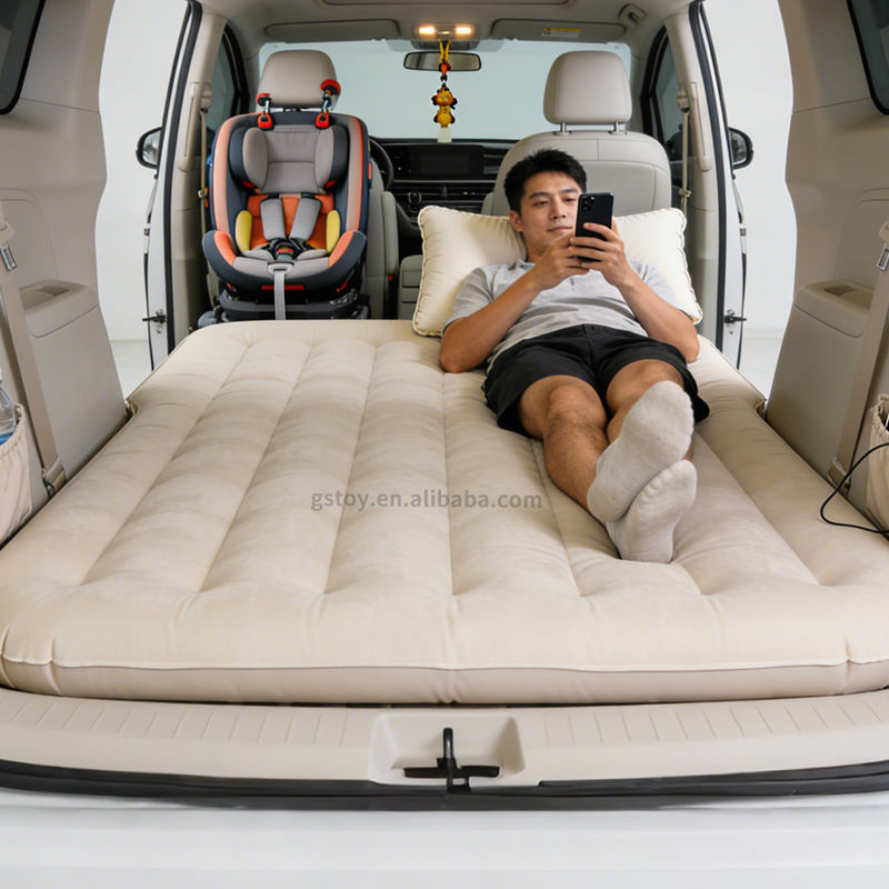Matelas pneumatique de voiture style 4 - avec pompe électrique et sac de rangement