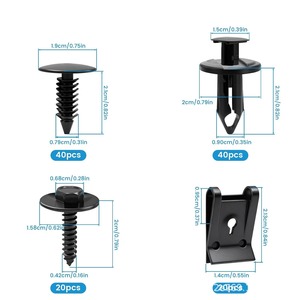 NOUVEAU – Clips de fixation pour garnitures de voiture et rivets de pare-chocs, résistants à la rouille, designs variés, compatibles avec différents modèles, emballage OEM - Product Image 2