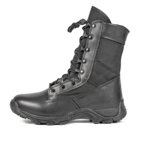 Botas de Desierto Negras DFB0109 para Campamento y Senderismo al Aire Libre, Botas Tácticas de Cuero Negro - Product Image 6