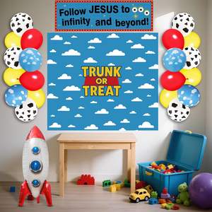 Kit de décoration de voiture pour Halloween en latex respectueux de l'environnement, histoire religieuse personnalisée, bannières, ballons, SUV, église, extérieur - Product Image 3