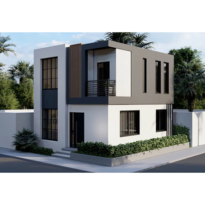 บ้านสำเร็จรูป Plan6070 ขนาด 104 ตร.ม. 2 ชั้น แบบโมดูลาร์ปรับเปลี่ยนได้ บ้านพักตากอากาศ 3 ห้องนอน 3 ห้องน้ำ บ้านสำเร็จรูปสมัยใหม่ บ้านสองชั้น วิลล่าสำเร็จรูป - Product Image 2