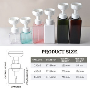 Hoa tạo bọt chân thiết kế dầu gội bơm phun chai nhựa - Product Image 4