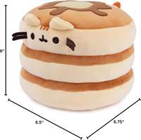 Boneka Kucing Pancake Lucu Imut, Mainan Plush Ultra Lembut, Hewan Isi Dakron Kawaii, Bantal Empuk untuk Anak-anak & Dekorasi Rumah