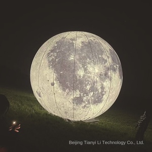 Globo de Aire Inflable Modelo Brown Beauty <span class=keywords><strong>Chen</strong></span>, Decoración Publicitaria Luminosa LED con Cambio de Color, Luna, Ocho Planetas, Júpiter, Saturno - Product Image 1