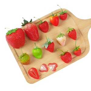 Realistic Strawberry PVC Plastic Model Fake Fruit Shooting Props Window Display Decoration Supplies with Injection Molding - Product Image 5