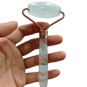 High Quality Custom Logo White Crystal <b>Jade</b> <b>Roller</b> for Facial Massage - Product Image 2