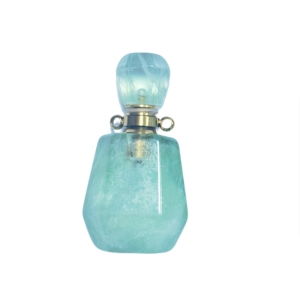 Natural Green Fluorite <b>Perfume</b> Bottle Pendant Aromatherapy Vial Charm for Necklace & Keychain OEM Wholesale - Product Image 1