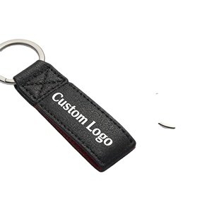 2026 Popular Personality Car Metal Ring Luxury Pu Leather Keychain <b>Custom</b> Logo Printing Design Keychains - Product Image 4