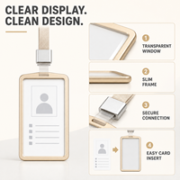 Porte-badge personnalisé OEM/ODM avec cordon, logo personnalisé, porte-carte nominative pour employé, sangle de cou pour événements de bureau