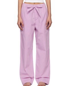 <span class=keywords><strong>Pantaloni</strong></span> a gamba dritta da <span class=keywords><strong>donna</strong></span> stampati <span class=keywords><strong>con</strong></span> Logo personalizzato <span class=keywords><strong>con</strong></span> cintura elastica e fiocco a righe a contrasto di colore ODM fornitura - Product Image 5