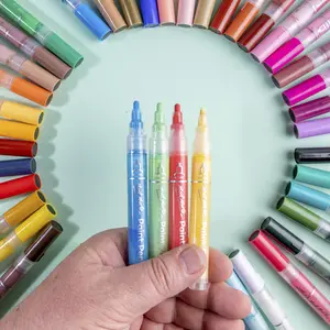 Penne per vernice acrilica Mont Martè punta larga 48pc pennarelli per artisti
