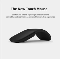 Souris de jeu sans fil pliable BT4.0 avec LED laser pour Surface Laptop, interface USB, ergonomique, Arc Touch Roller, silencieuse, mini