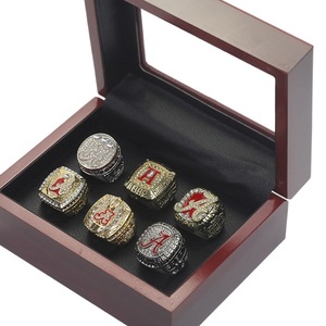 Juego de 6 Anillos Rojos de Campeón, Anillo para Hombre con Diseño Geométrico, Venta <span class=keywords><strong>Directa</strong></span> del Fabricante, Edición de Colección - Product Image 4