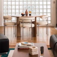 Chaise de salle à manger rembourrée de style nordique, pieds en métal noir, tissu en laine de mouton, chaise d'appoint écologique pour la maison, salon