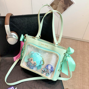 Moda personalizzata simpatica animale a forma di <span class=keywords><strong>squalo</strong></span> Ita borsa a tracolla donna ragazze trasparente Pvc finestra charm it Bag - Product Image 3