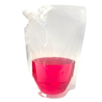 Transparante hersluitbare stand-up pouch met uitgiettuit, voedselveilige PET/PA/AL, gravure bedrukt, aanpasbaar, recycleerbare verpakking voor mineraalwater