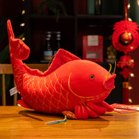 Keluaran baru mainan ikan Koi mewah boneka hewan hadiah Tahun Baru dekorasi rumah boneka ikan Koi merah lembut