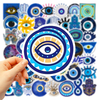 Dessin animé gothique Graffiti autocollant Cool bricolage esthétique décalcomanies pour téléphone portable ordinateur portable avec mauvais œil Style turc