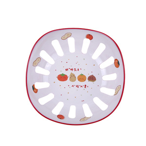 Fruit Plate With Hollow Design For Fruit Display 2025 New Chinese Style Light Luxury High End Fruit Basket - Product Image 1