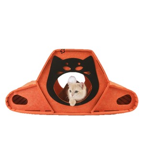 Hot All Season Felt Cat Tunnel Bed Casa plegable para mascotas con Forro cálido para gatos de interior y gatitos Productos para mascotas - Product Image 5