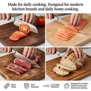 Juego de <span class=keywords><strong>Cuchillos</strong></span> de Cocina Profesionales de 7 Piezas de Calidad Premium, Acero Inoxidable 420 S/S, Aptos <span class=keywords><strong>para</strong></span> Lavavajillas, Afilador, Cuchillo <span class=keywords><strong>para</strong></span> Frutas y Cuchillo <span class=keywords><strong>para</strong></span> Trinchar - Product Image 6