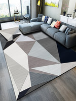 Nordisches Geometrisches Muster Rutschfester Polyester-Teppich Wohnzimmer Sofa Couchtisch Decke Leichter Luxus Einfaches Schlafzimmer-Teppich
