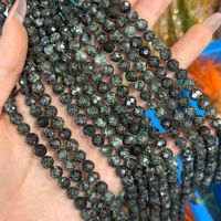 Perles rondes facettées en pierre naturelle de 6 mm en gros, perles de pierres précieuses en vrac pour la fabrication de bijoux, bracelets et colliers DIY