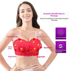 Rechargeable smart breast <b>massager</b> heating massage bra for chest care and shaping - Product Image 4