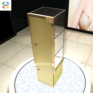 Marco de aluminio fuerte Rockable arriba y abajo puerta de vidrio escaparates joyería Boutique mostrador para exhibición - Product Image 4