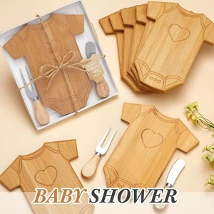 Plateau de fête transfrontalier pour baby shower, planche à fromage irrégulière avec couteau et fourchette, planche à découper fruits et pain, assiette pour aliments pour bébé - Product Image 3