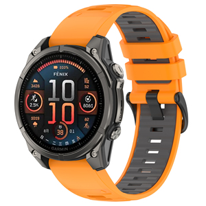 Produits populaires pour <span class=keywords><strong>Gramin</strong></span> Fenix 8 Bracelets de montre 22mm 26mm Bracelet de remplacement réglable en silicone bicolore - Product Image 1
