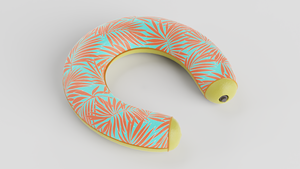 Bền 210D Oxford u-hình dạng hồ bơi phao cho người lớn, Nhiệm Vụ nặng nề nước võng <span class=keywords><strong>Lounger</strong></span> với tựa đầu, xách tay yên bơi bè - Product Image 2