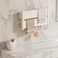 Sèche-serviettes électrique mural intelligent en alliage d'aluminium avec thermostat intégré