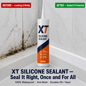 Mastic silicone imperméable multi-usages, résistant aux intempéries et anti-vieillissement, séchage rapide, 300 ml, transparent, pour portes, fenêtres et construction - Product Image 4