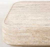 Table basse classique en pierre de marbre naturel sculpté de travertin OEM