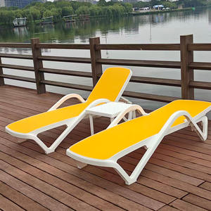 Chaises longues de plage pliables de luxe en Teslin pour l'extérieur, vente en gros d'usine, légères avec parasols - Product Image 2