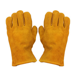 Guantes de seguridad industrial para construcción Guantes de trabajo de cuero de vaca Guantes de soldadura para uso profesional - Product Image 6