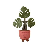 Décoration d'intérieur : Poupée en peluche rose en pot, jouet fleur doux et moelleux pour chambre et salon