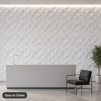 Panneau mural en PVC ignifuge et imperméable 50x50cm à motif floral 3D pour fond mural domestique, vente en gros OEM
