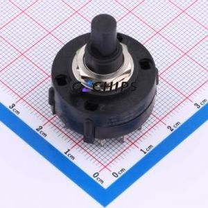 A30303RNCQ Rotary Switch Through hole Component (THT) Switch 3 Flat Type PC Pin 125V - Product Image 1