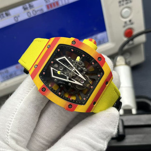 Reloj de Lujo de Alta Gama Estilo RM, Esqueleto, Esfera con Degradado Rojo y Amarillo, Mecánico Automático, Deportivo - Product Image 2