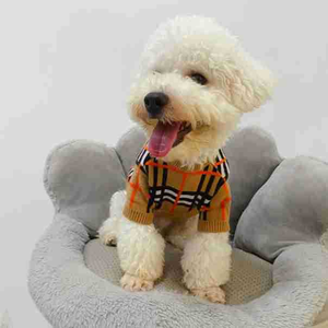 Luxe modemerk XXL winter wollen garen gebreide plaid trui elegante gebreide hondenkleding designer hondentrui - Product Image 3
