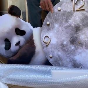 Pintura LED de Pared Moderna Personalizada con Forma de Pluma, Mural de Lujo con Luz y Reloj para Decoración de Pared de Sala de Estar - Product Image 6